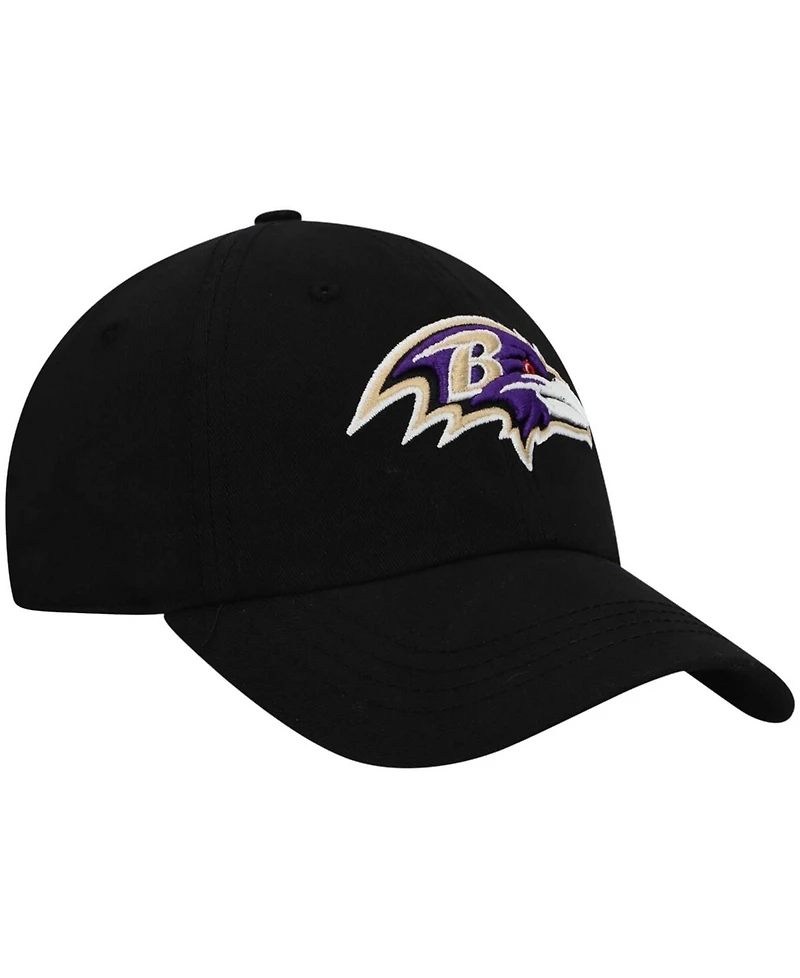 Women's Black Baltimore Ravens Miata Clean Up Primary Adjustable Hat