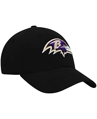 Women's Black Baltimore Ravens Miata Clean Up Primary Adjustable Hat