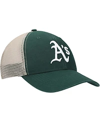Men's Green, Natural Oakland Athletics Flagship Washed Mvp Trucker Snapback Hat