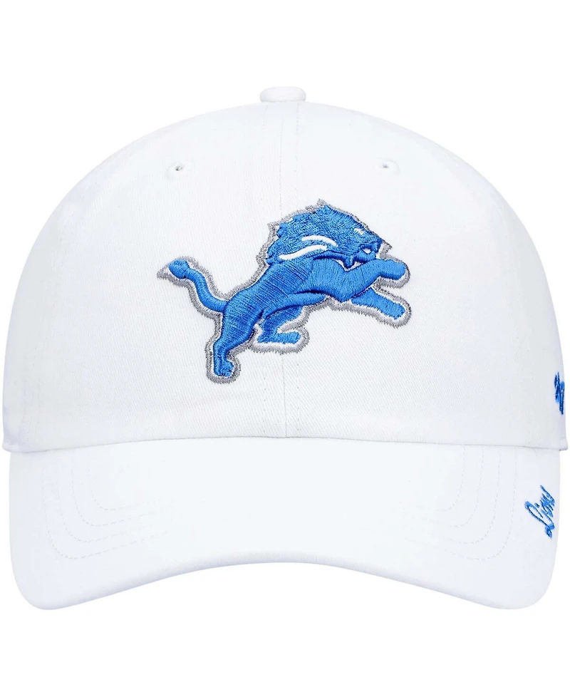 Women's White Detroit Lions Miata Clean Up Logo Adjustable Hat