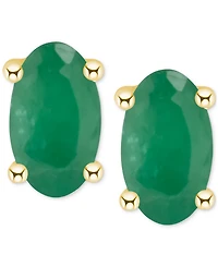 Sapphire Oval-Cut Stud Earrings (3/4 ct. t.w.) 14k Gold (Also Emerald, Ruby, & Tanzanite)
