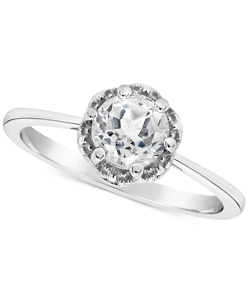 Rhodolite Garnet Six Prong Ring (1 ct. t.w.) Sterling Silver (Also Citrine, Blue Topaz, Peridot, Amethyst, & White Topaz)