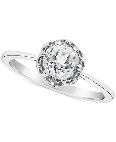 Rhodolite Garnet Six Prong Ring (1 ct. t.w.) Sterling Silver (Also Citrine, Blue Topaz, Peridot, Amethyst, & White Topaz)