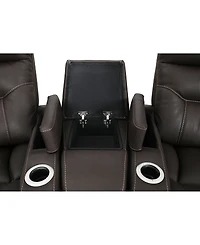 Jabarr 7-Pc. Beyond Leather Theater Seating with 3 Consoles, Created for Macy's
