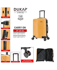 Dukap Stratos Lightweight Hardside Spinner Luggage, 20"
