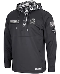 Men's Colosseum Charcoal Maryland Terrapins Oht Military-Inspired Appreciation Digital Camo Quarter-Zip Hoodie