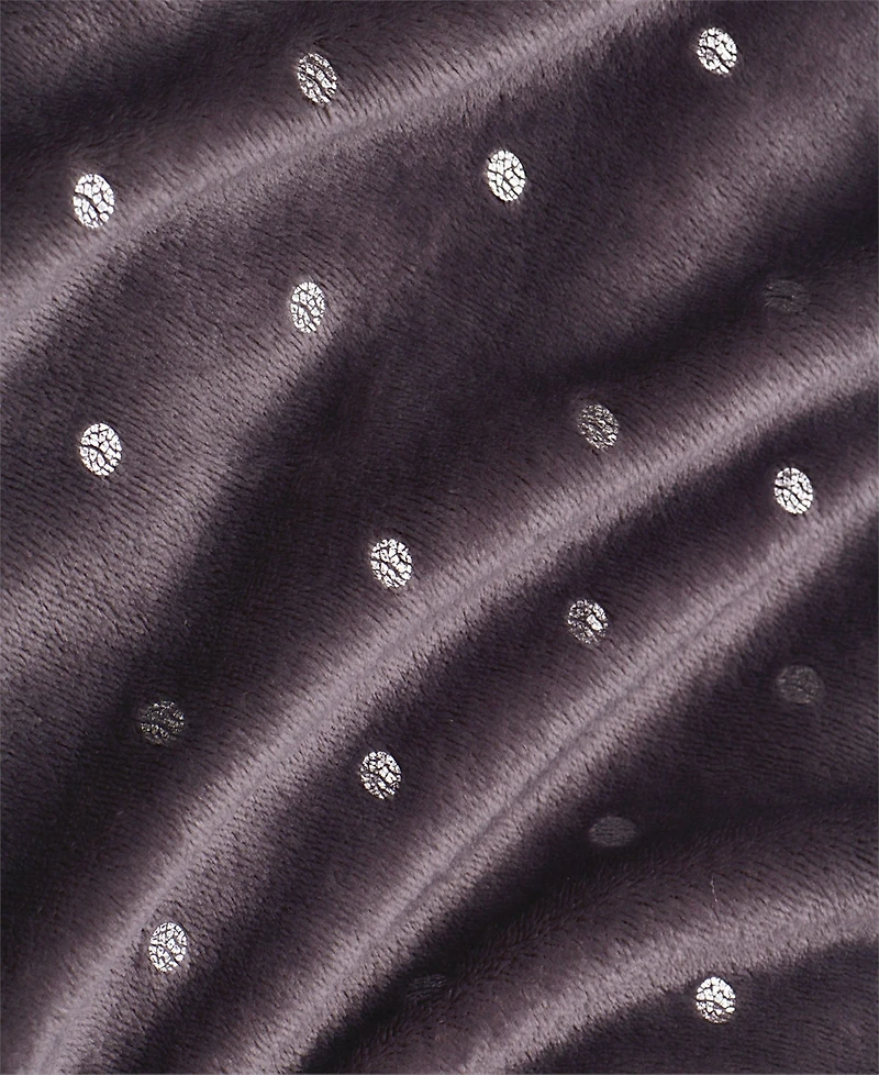 Superior Ultra -Plush Polka Dot Fleece Blanket, Full/Queen