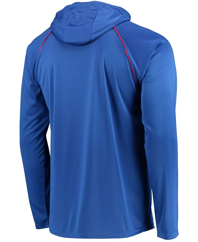 Men's Royal Buffalo Bills Raglan Long Sleeve Hoodie T-shirt