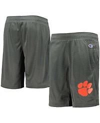Big Boys and Girls Charcoal Clemson Tigers Classic Mesh Shorts