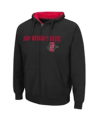 Men's Black San Diego State Aztecs Arch Logo 3.0 Full-Zip Hoodie
