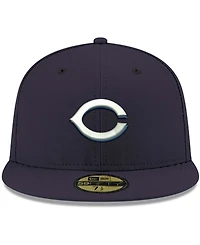 Men's Navy Cincinnati Reds Logo White 59FIFTY Fitted Hat
