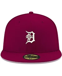 Men's Cardinal Detroit Tigers Logo White 59FIFTY Fitted Hat