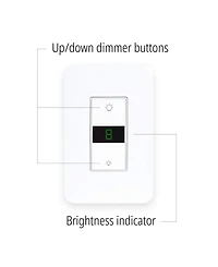 Smart Lighting Led Display Dimmer Switch - Wi-Fi Remote App Control