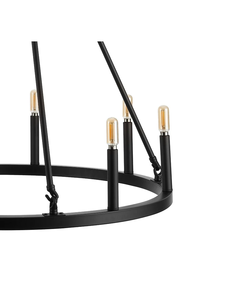 Oberto Ring 8-Light Rustic Farmhouse Led Chandelier