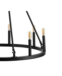 Oberto Ring 8-Light Rustic Farmhouse Led Chandelier