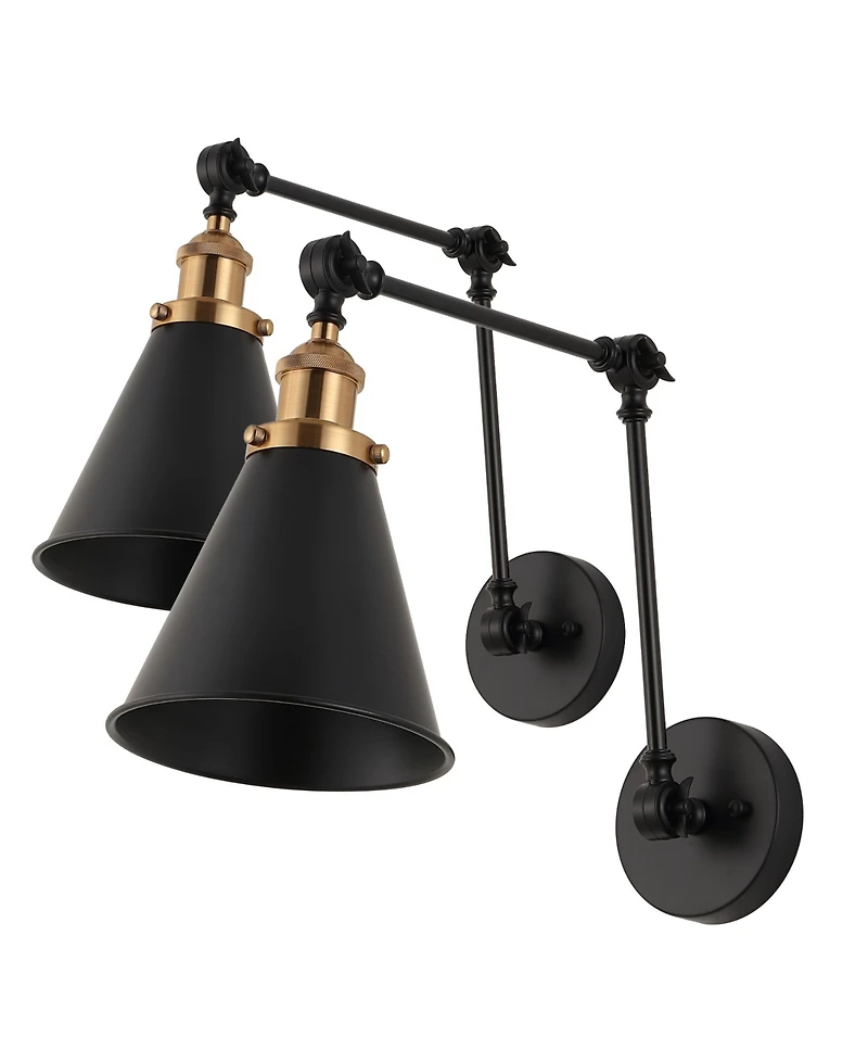 Rover Adjustable Classic Glam Arm Led Wall Sconce, Set of 2
