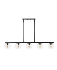 Luca Parisian -Light Modern Glam Iron Globe Linear Led Pendant