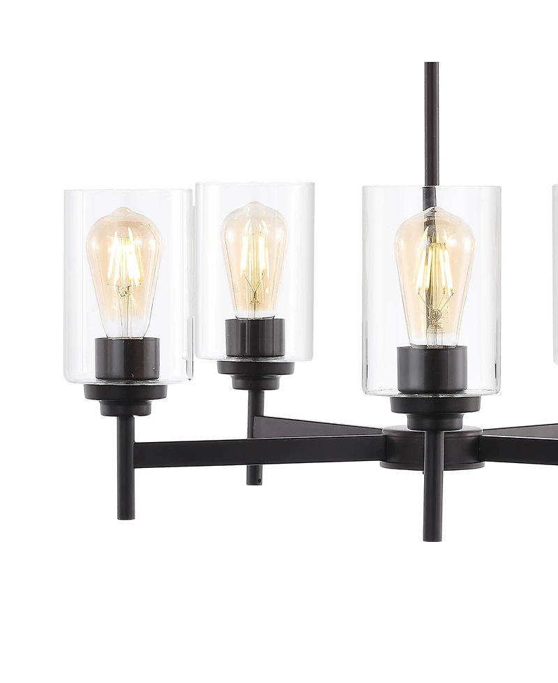 Orpheus 5-Light Farmhouse Industrial Iron Cylinder Led Chandelier