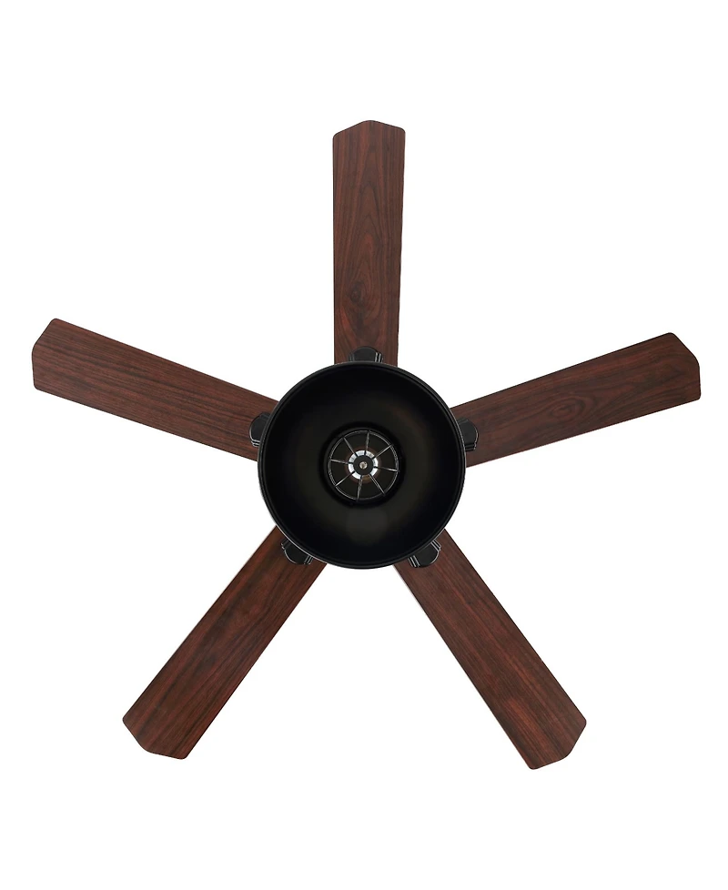 Ashton 1-Light Farmhouse Industrial Iron Dome Shade Led Ceiling Fan with Remote