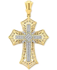 Men's Diamond Cross Openwork Pendant (1 ct. t.w.) in 10k Gold