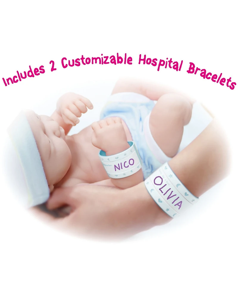 La Newborn Nursery 14" Baby Doll 8 Pcs Gift Set