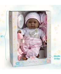 Jc Toys Berenguer Boutique 15" African American Baby Gift Set, 11 Pieces - African American