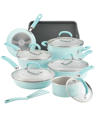 Rachael Ray Create Delicious Aluminum Nonstick Cookware Set, 13 Piece
