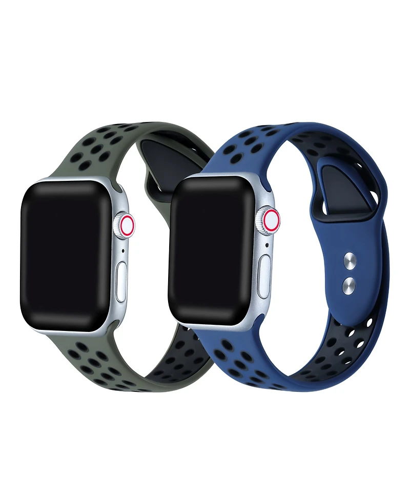 Posh Tech 2 Pack Silicone Band for Apple Watch 44,45,46,49mm