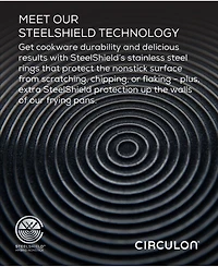 Circulon SteelShield C-Series Tri-Ply Clad Nonstick Frying Pan Set, 2-Piece, Silver