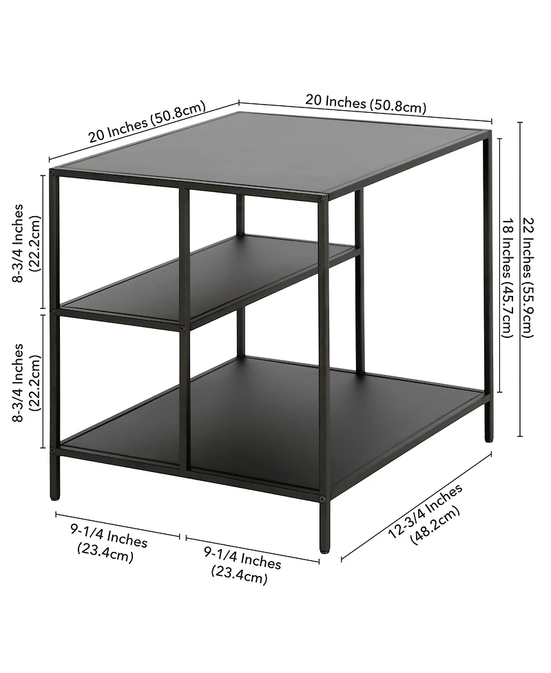 Winthrop 20" Side Table with Shelves