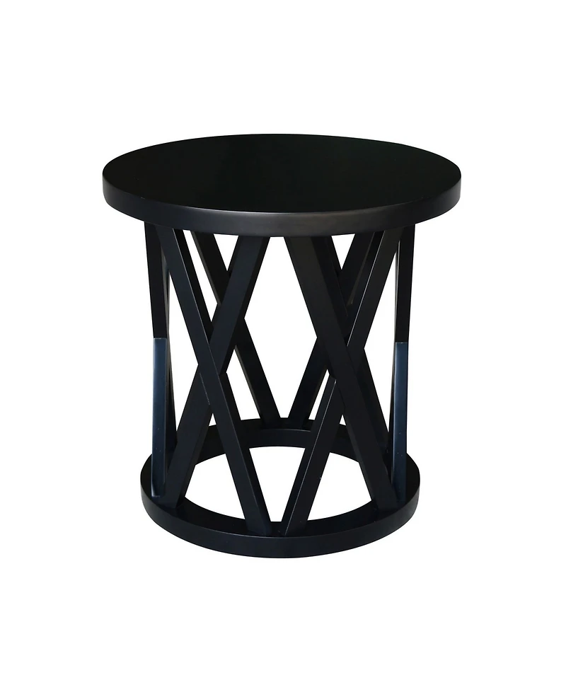 Round Ceylon End Table