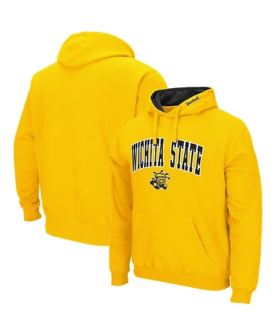 Colosseum Men's Wichita State Shockers Arch and Logo Pullover Hoodie