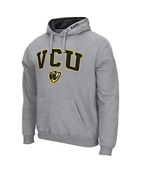 Men's Heathered Gray Vcu Rams Arch and Logo Pullover Hoodie
