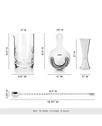 Viski Barware Tool Set, 4 Piece