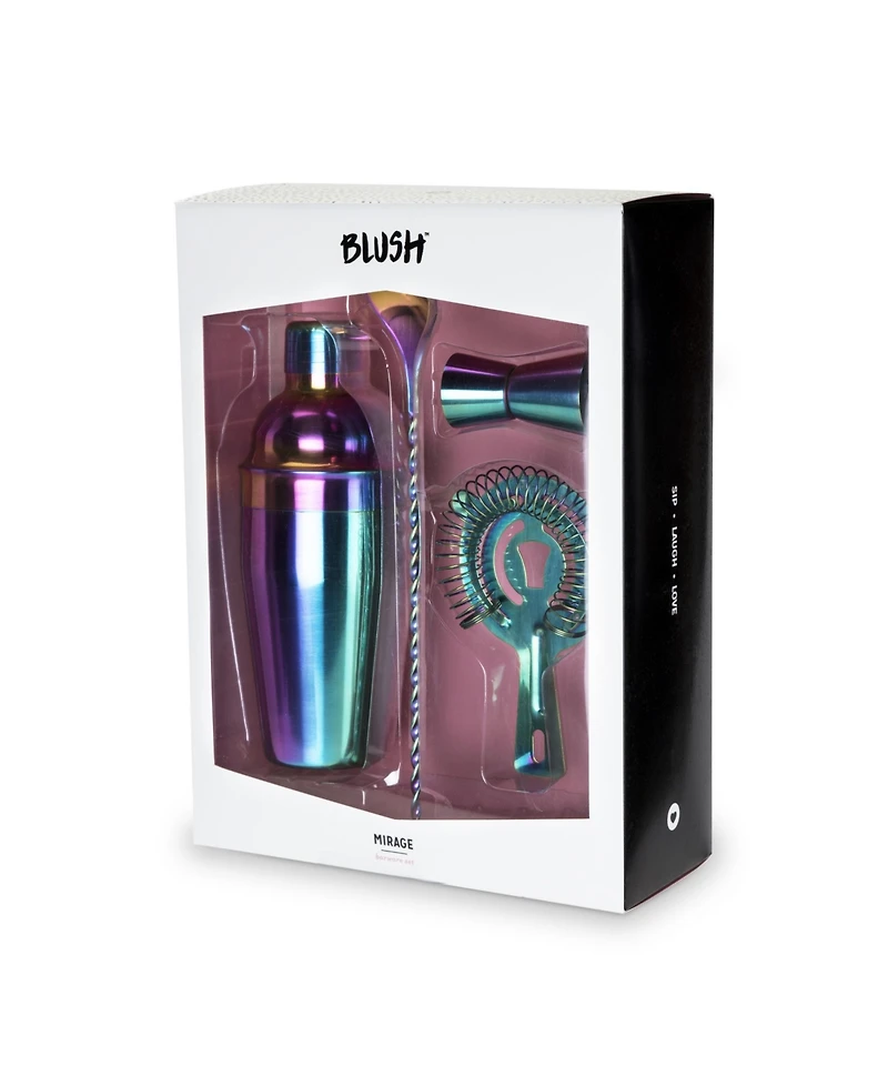 True Brands Mirage Rainbow Barware Set