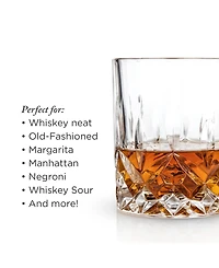 Viski Admiral Crystal Tumblers, Set of 2, 9 Oz