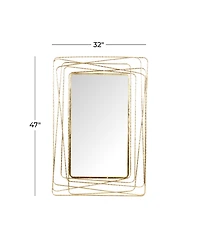Metal Contemporary Wall Mirror, 47" x 31"