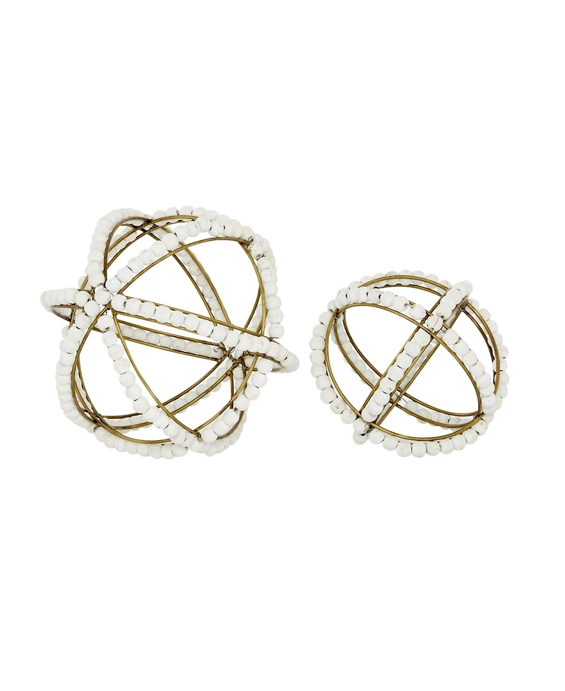 Metal Farmhouse Geometric Sculpture, Set of 2