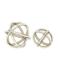 Metal Farmhouse Geometric Sculpture, Set of 2