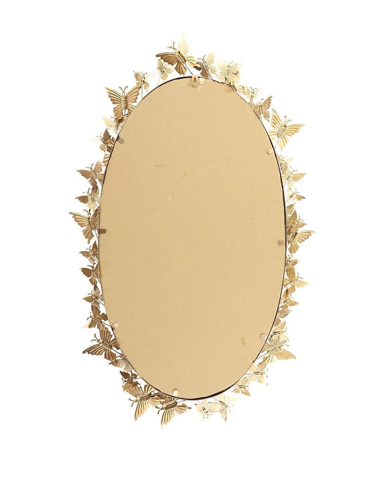 Glam Metal Wall Mirror, 33" x 19"