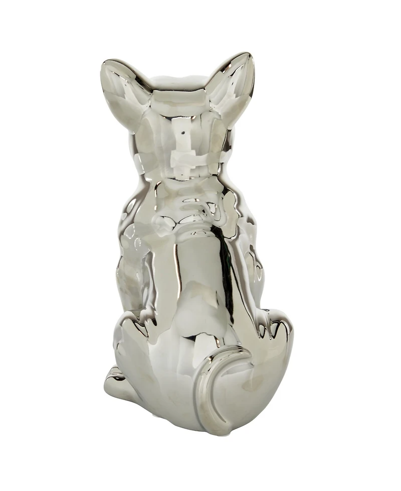 CosmoLiving by Cosmopolitan Ceramic Glam Dog Sculpture, 12" x 6"