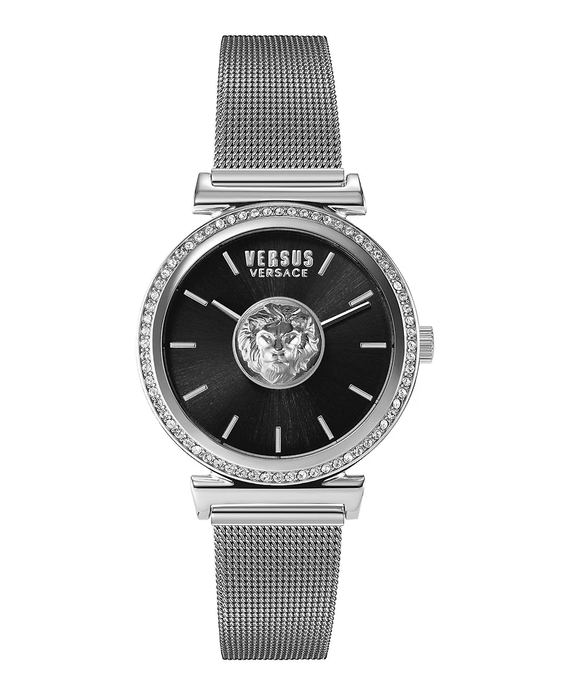 Versus by Versace Women's Brick Lane Silver-tone Stainless Steel Bracelet Watch 34mm