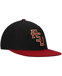 Men's Black and Garnet Florida State Seminoles Team Color Two-Tone Fitted Hat