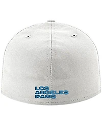 Men's White Los Angeles Rams Omaha Ram Head 59FIFTY Fitted Hat