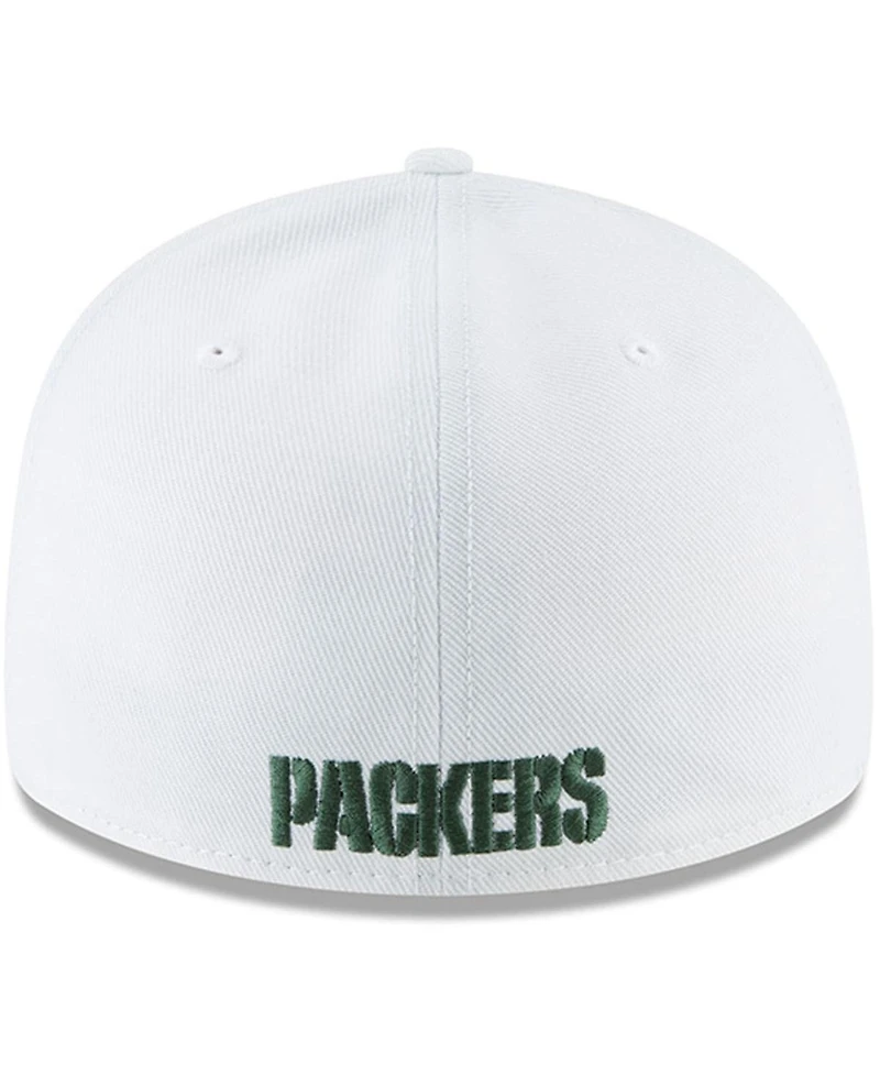 Men's White Green Bay Packers Omaha Low Profile 59FIFTY Fitted Hat