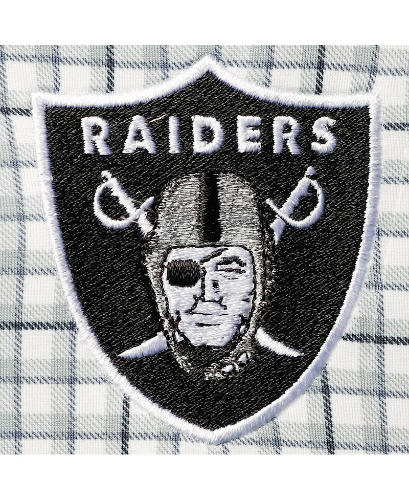 Men's Gray, Black Las Vegas Raiders Deliver Button-Down Polo Shirt