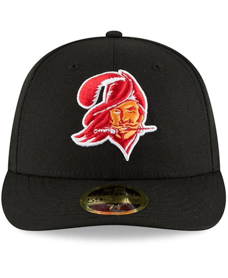 Men's Black Tampa Bay Buccaneers Omaha Throwback Low Profile 59FIFTY Fitted Hat