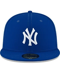 Men's Royal New York Yankees Logo White 59FIFTY Fitted Hat