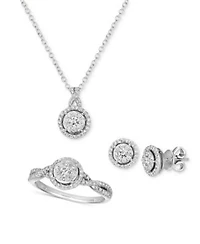 Le Vian Vanilla Diamond Twist Halo Ring Earrings Pendant Necklace Jewelry Collection In Platinum