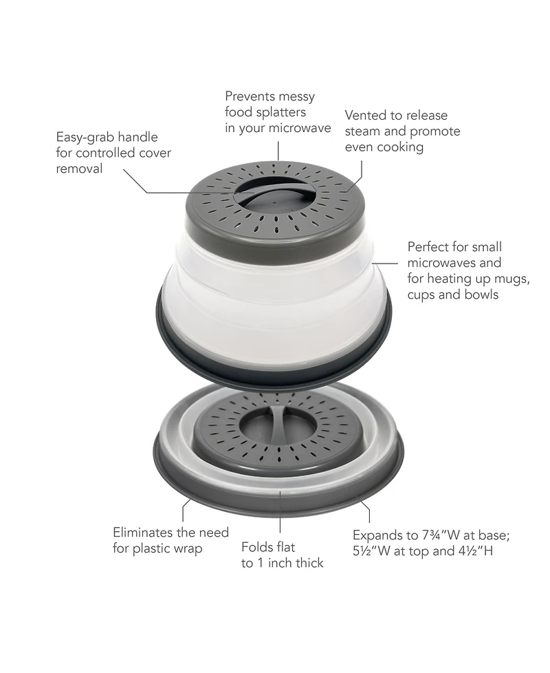 Tovolo Collapsible Microwave Cover 3-Pc. Set